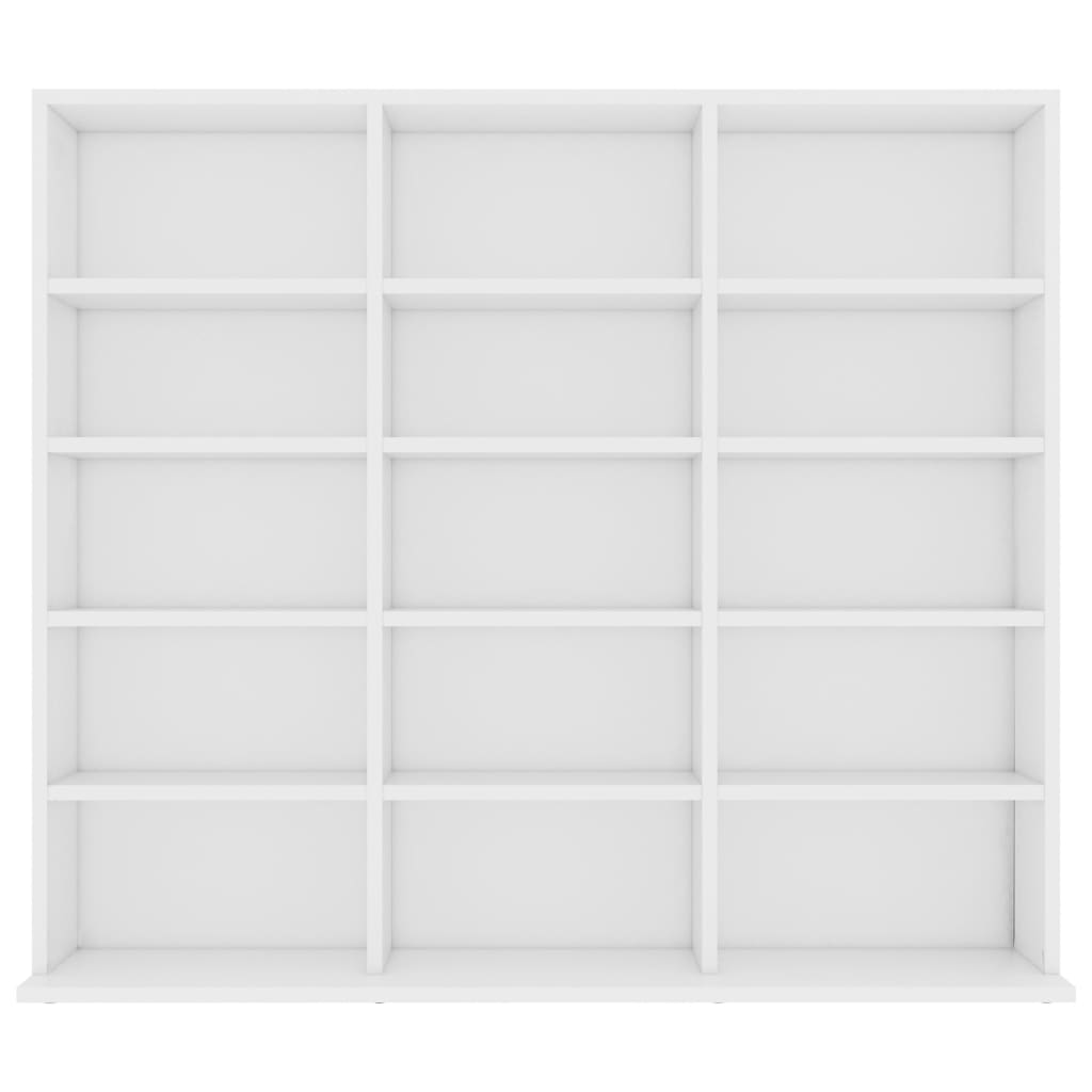 NNEVL CD Cabinet White 102x23x89.5 cm Engineered Wood