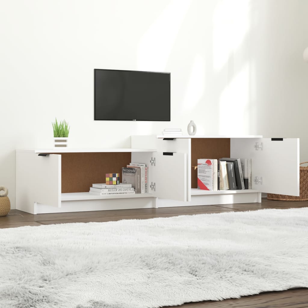 NNEVL TV Cabinet White 158.5x36x45 cm Engineered Wood