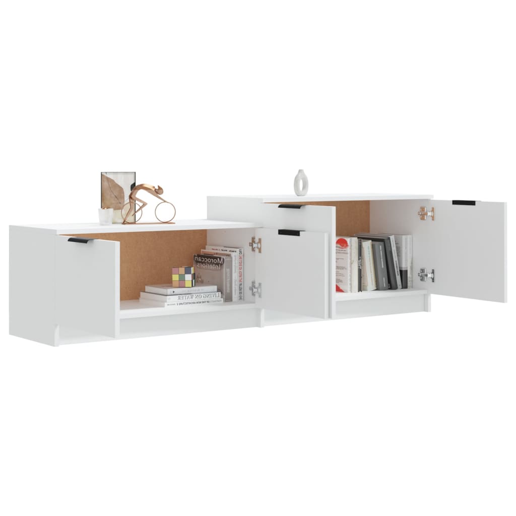 NNEVL TV Cabinet White 158.5x36x45 cm Engineered Wood