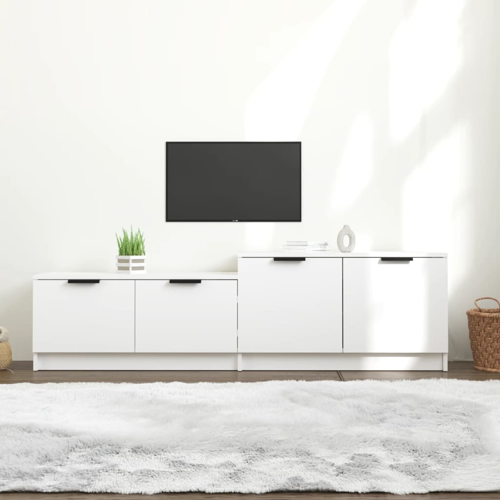 NNEVL TV Cabinet White 158.5x36x45 cm Engineered Wood