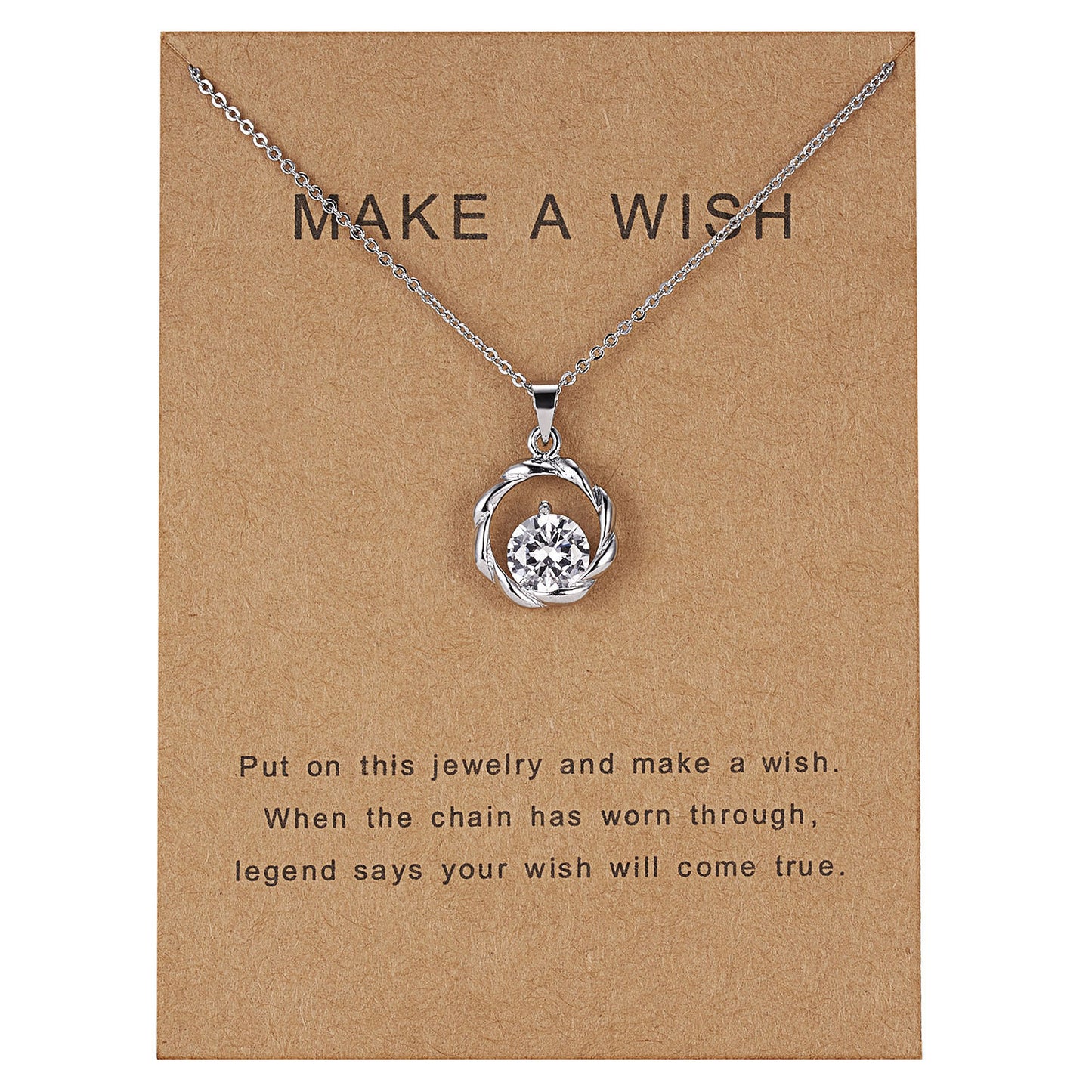Dolphin Natural Stone Paper Card Necklace