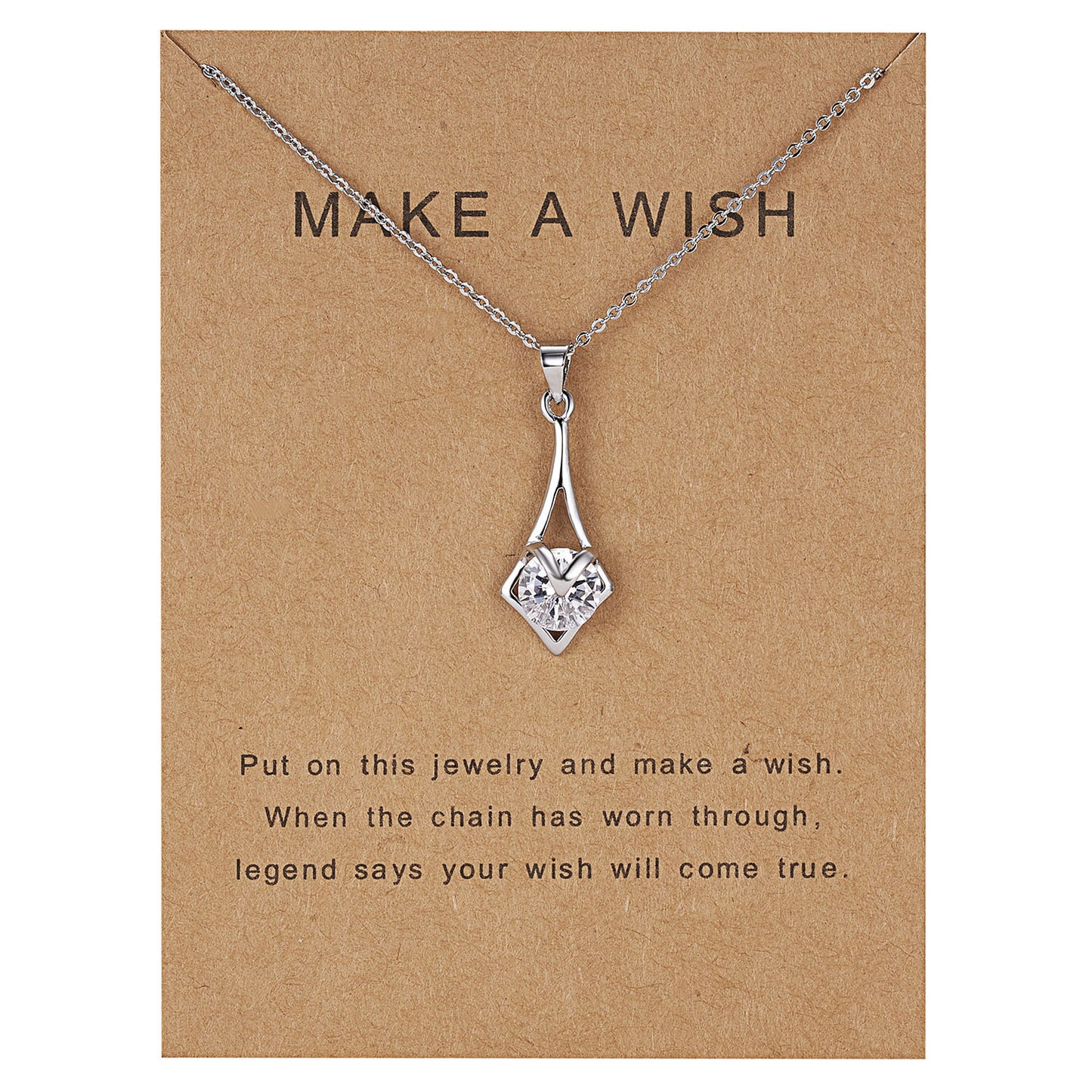 Dolphin Natural Stone Paper Card Necklace