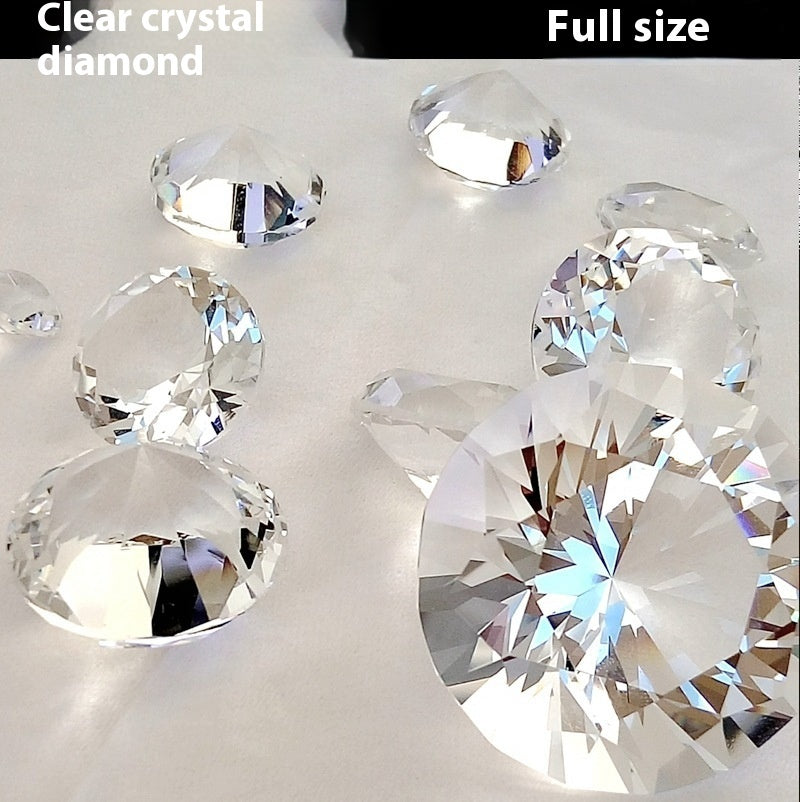 Clear Crystal Diamond White Crystal Ornament