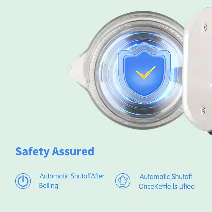 Cordless Transparent Glass Electric Kettle