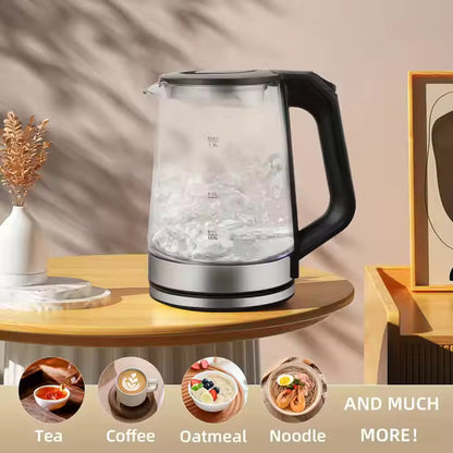 Cordless Transparent Glass Electric Kettle