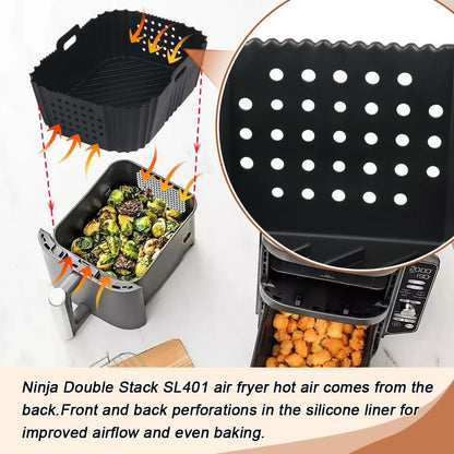 Double Layer Air Fryer Silicone Lining