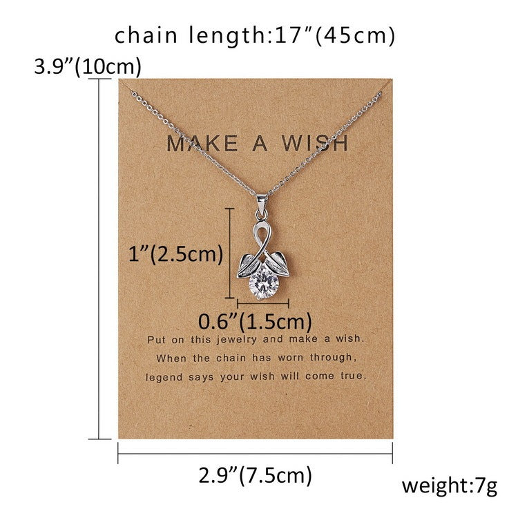 Dolphin Natural Stone Paper Card Necklace