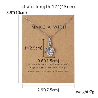 Dolphin Natural Stone Paper Card Necklace