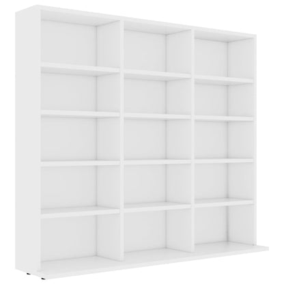 NNEVL CD Cabinet White 102x23x89.5 cm Engineered Wood