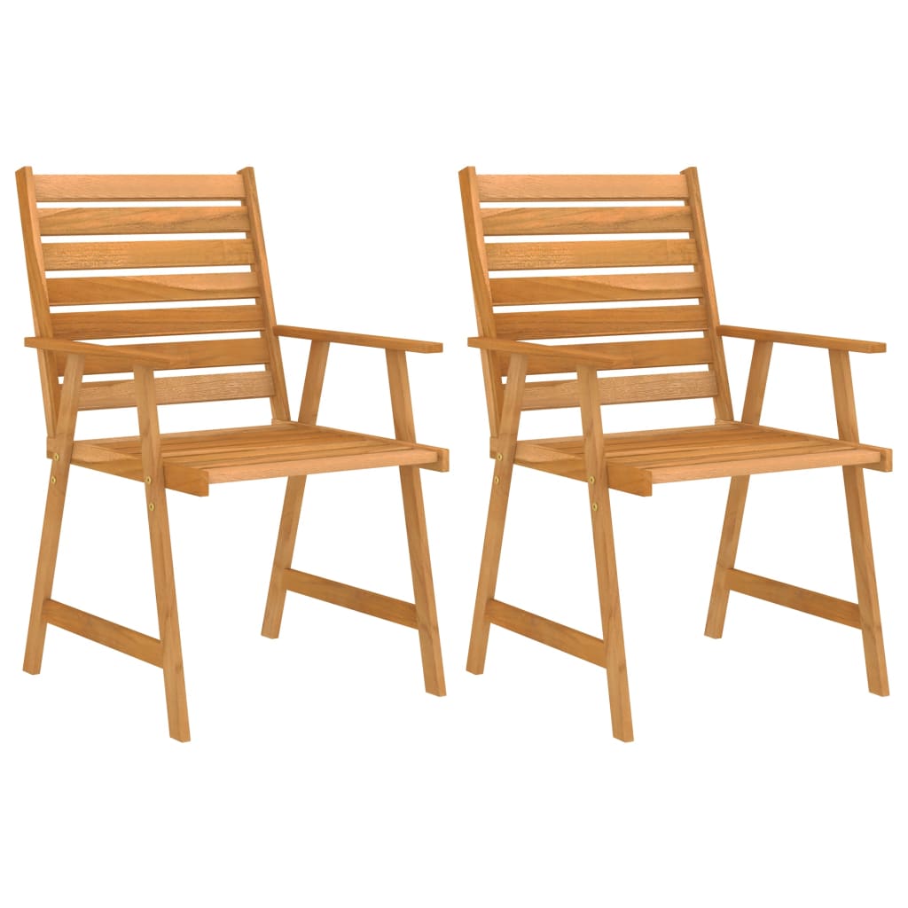 NNEVL 3 Piece Garden Dining Set Solid Acacia Wood