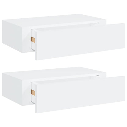 NNEVL Wall-mounted Drawer Shelves 2 pcs White 40x23.5x10 cm MDF