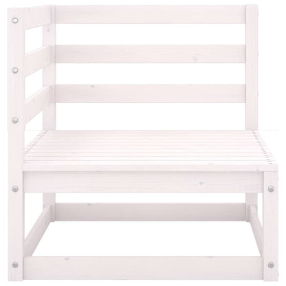 NNEVL 8 Piece Garden Lounge Set White Solid Pinewood