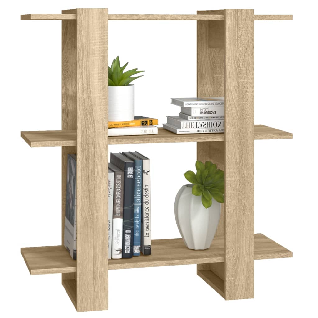 NNEVL Book Cabinet/Room Divider Sonoma Oak 80x30x87cm