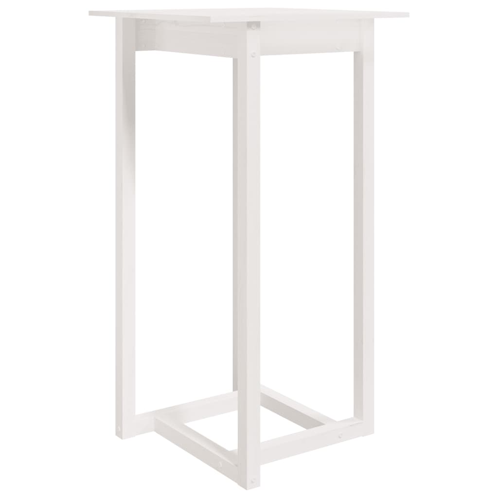 NNEVL Bar Table White 60x60x110 cm Solid Wood Pine
