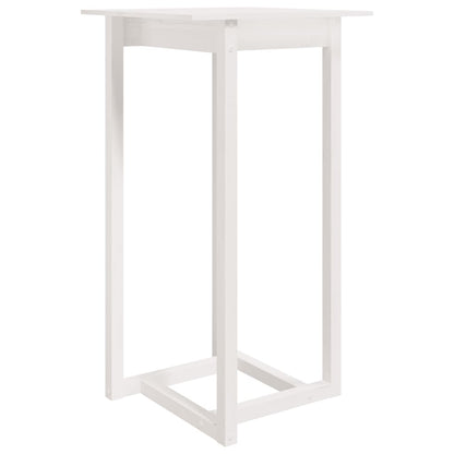 NNEVL Bar Table White 60x60x110 cm Solid Wood Pine