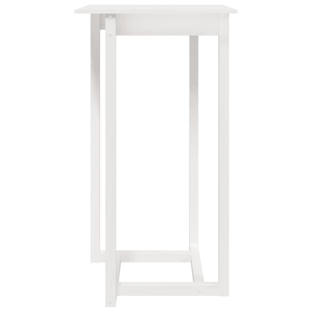 NNEVL Bar Table White 60x60x110 cm Solid Wood Pine