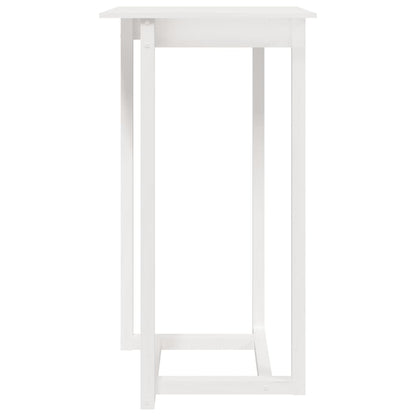 NNEVL Bar Table White 60x60x110 cm Solid Wood Pine