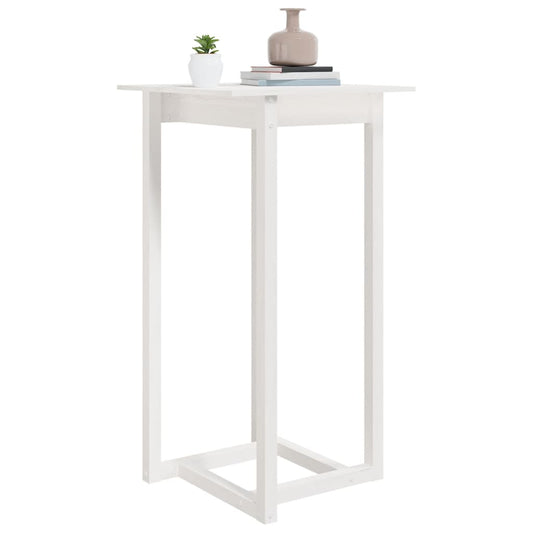 NNEVL Bar Table White 60x60x110 cm Solid Wood Pine