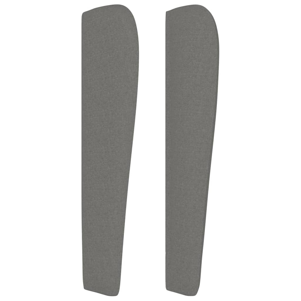 NNEVL Headboard with Ears Dark Grey 147x23x118/128 cm Fabric