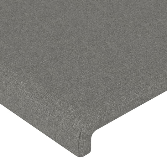 NNEVL Headboard with Ears Dark Grey 147x23x118/128 cm Fabric