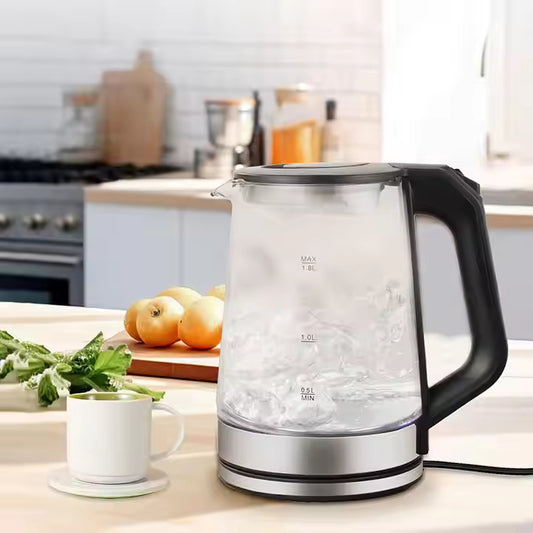 Cordless Transparent Glass Electric Kettle