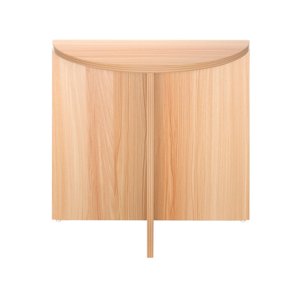 NNEDSZ Coffee Table Side End Semi-circle Tables Bedside Sofa Wooden Table