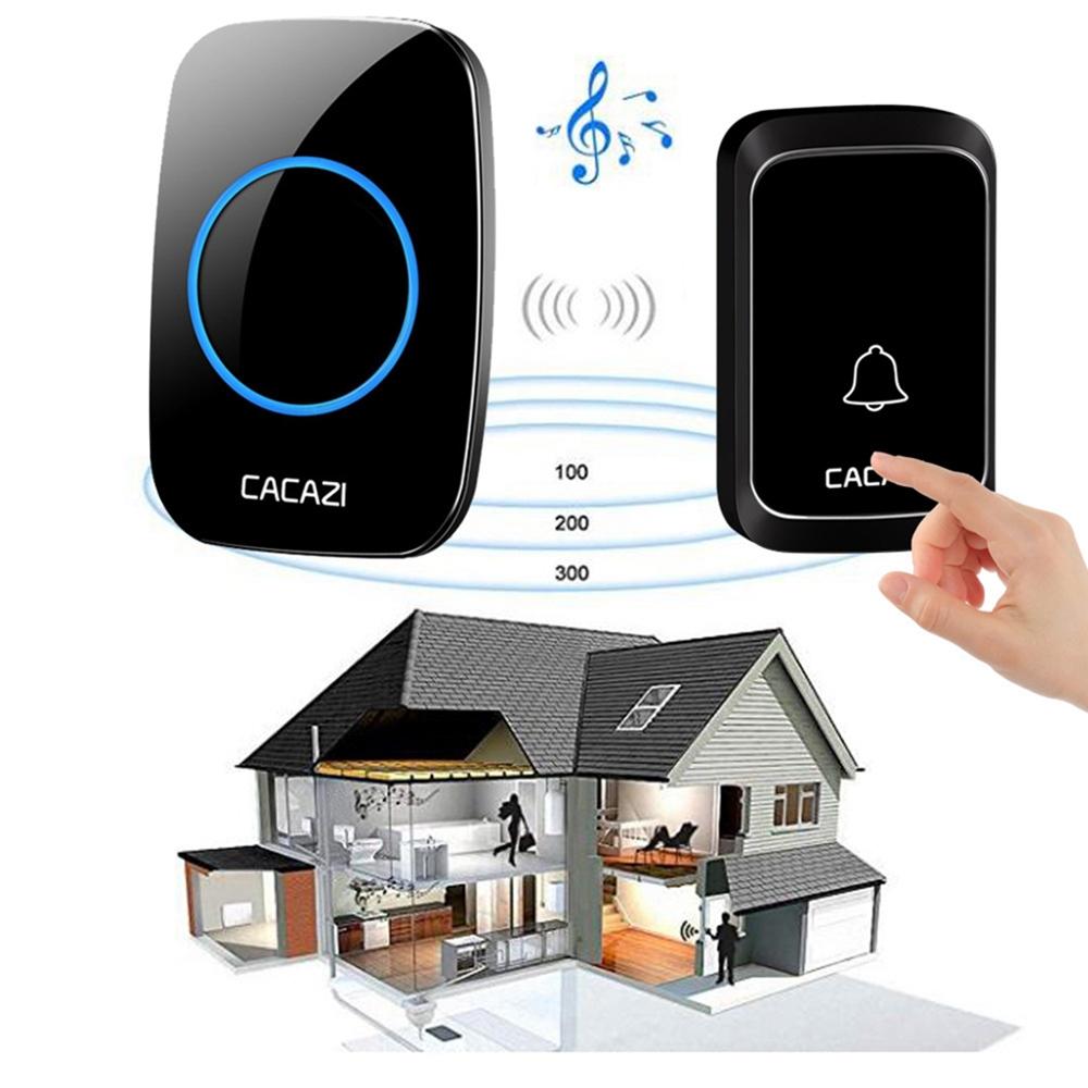 NNEDSZ Wireless Waterproof Music Doorbell - 1 To 1 Battery Type - White