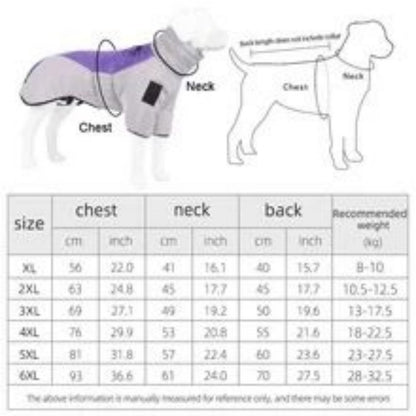 Waterproof Large Dog Jacket Warm Dog Clothes Winter Coat French Dog Reflective Dog Cold Weather Coats Pet Snow Jacket